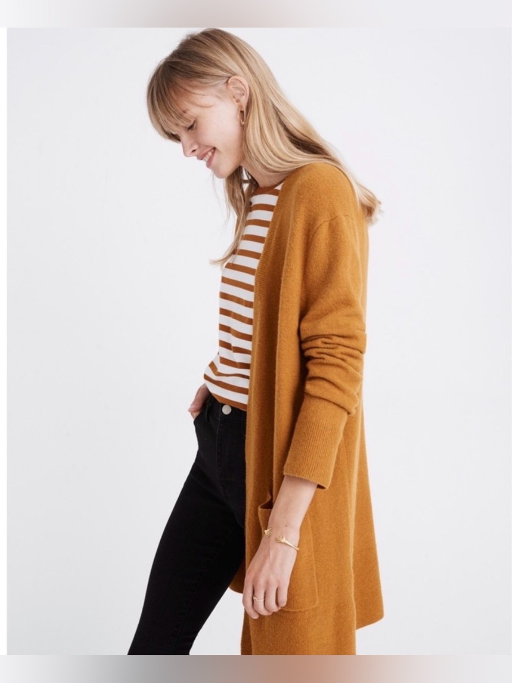 Madewell Kent Open Front Cardigan Sweater size M